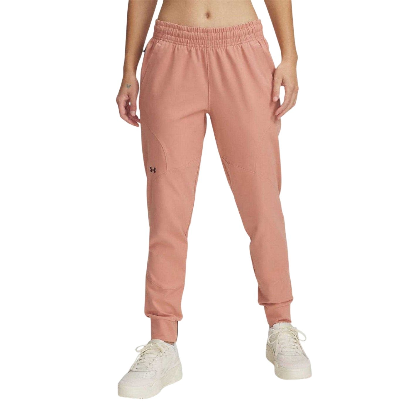 Pink - Front - Under Armour Womens-Ladies Joggers
