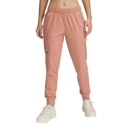 Pink - Front - Under Armour Womens-Ladies Joggers