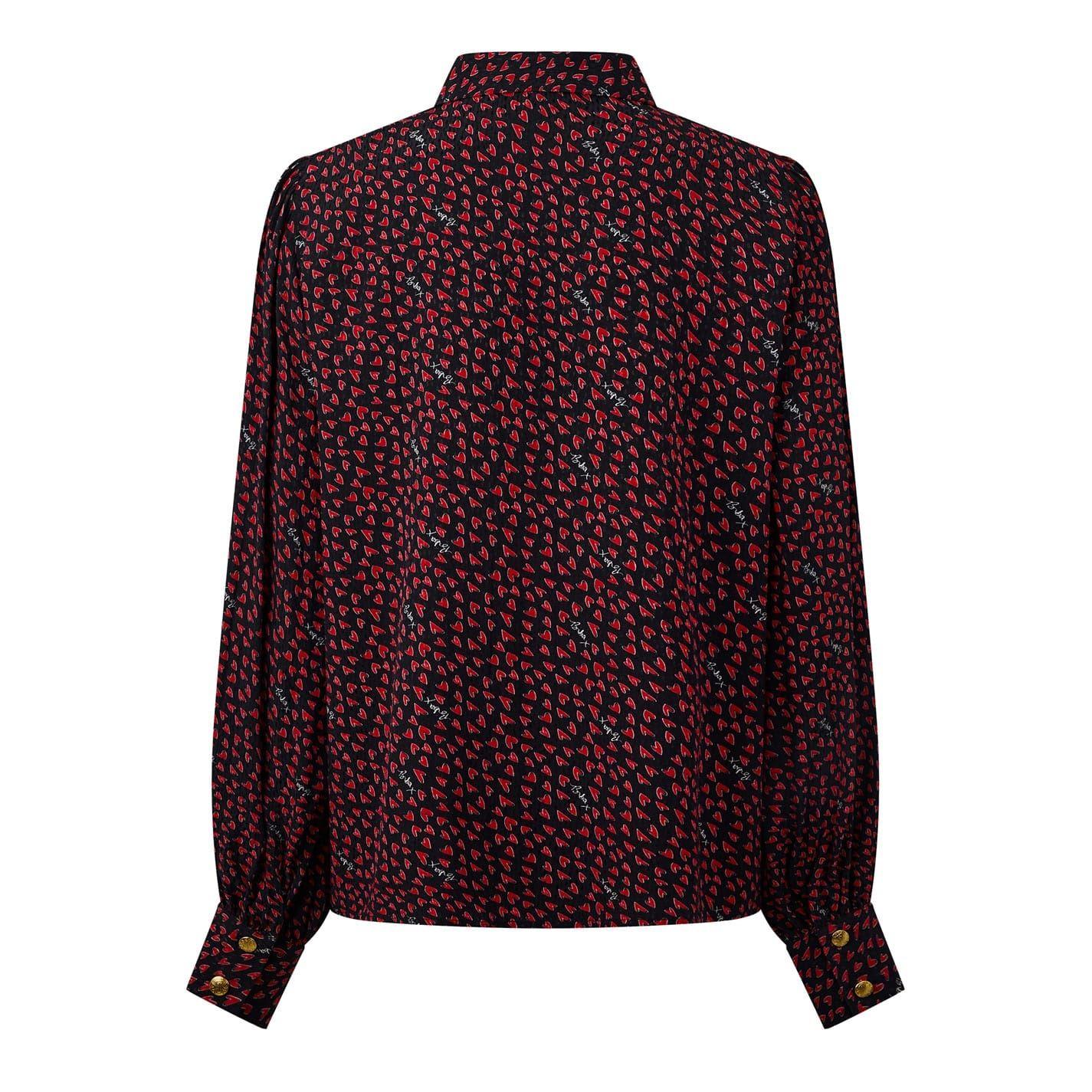 Red-Multicoloured - Back - Biba Womens-Ladies Heart Shirt
