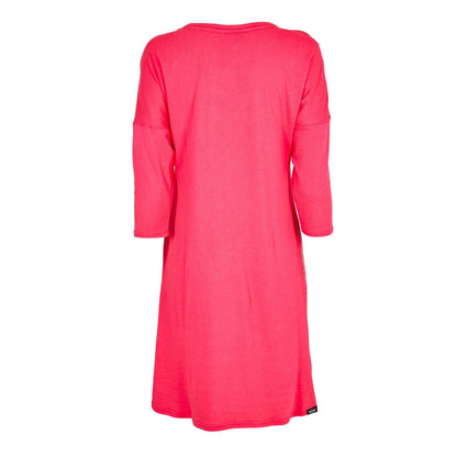 Pink - Back - Puma Womens-Ladies Brush Stroke 3-4 Sleeve Mini Dress