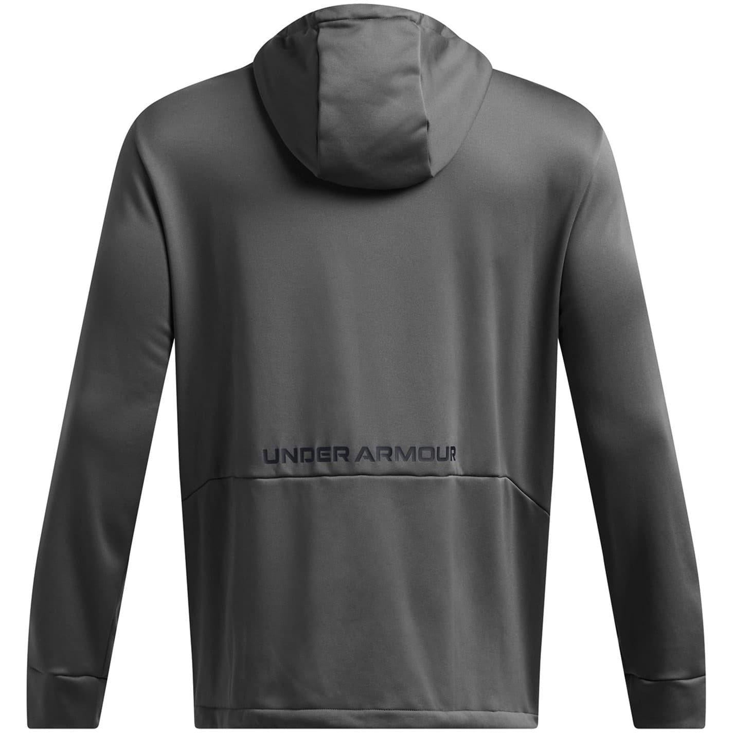 Grey - Back - Under Armour Mens Raglan Hooded Jacket