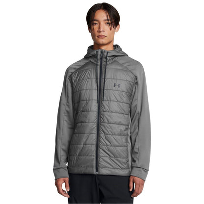 Grey - Side - Under Armour Mens Raglan Hooded Jacket