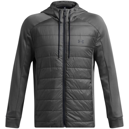 Grey - Front - Under Armour Mens Raglan Hooded Jacket