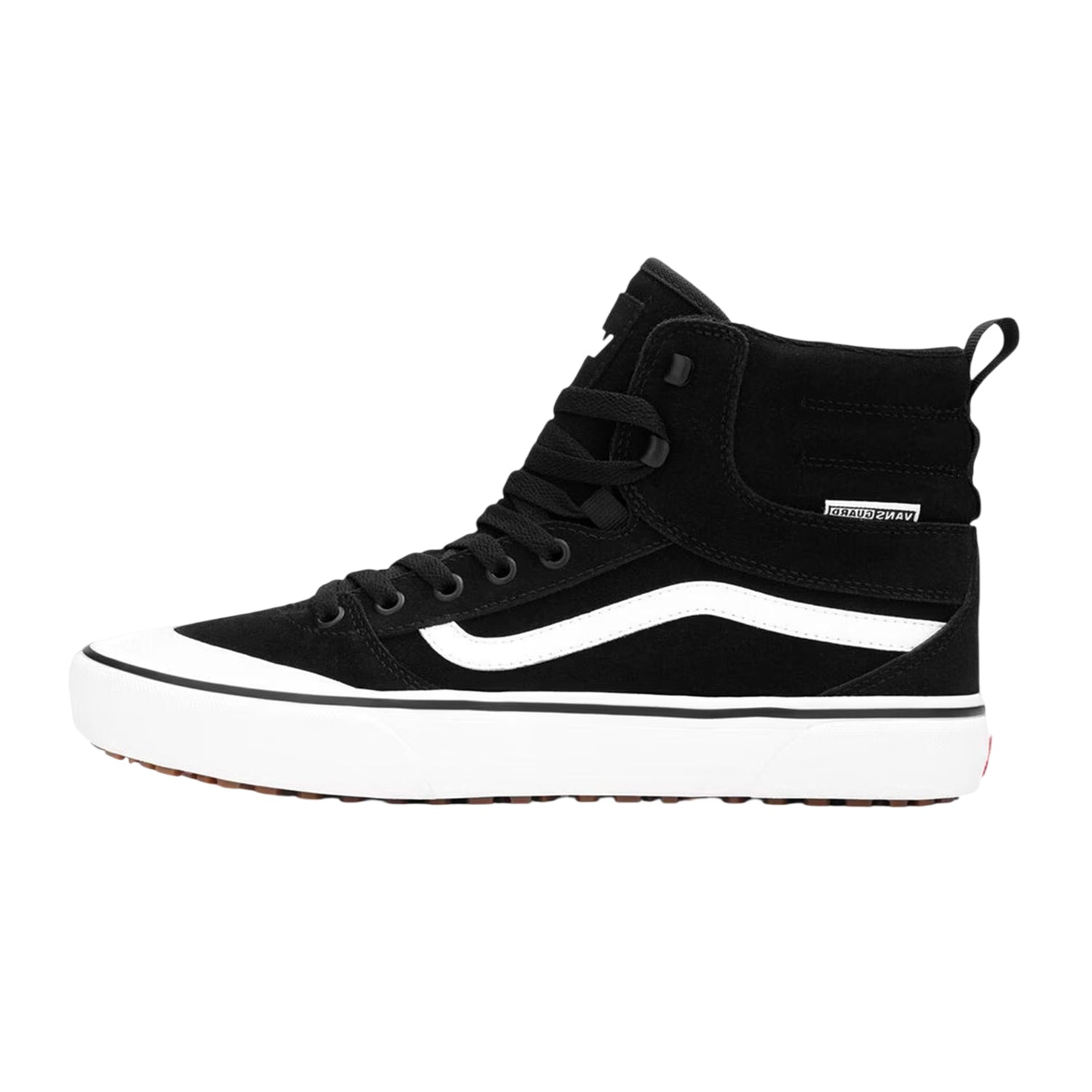 Black-White - Back - Vans Mens Ashwoodi Suede Trainers