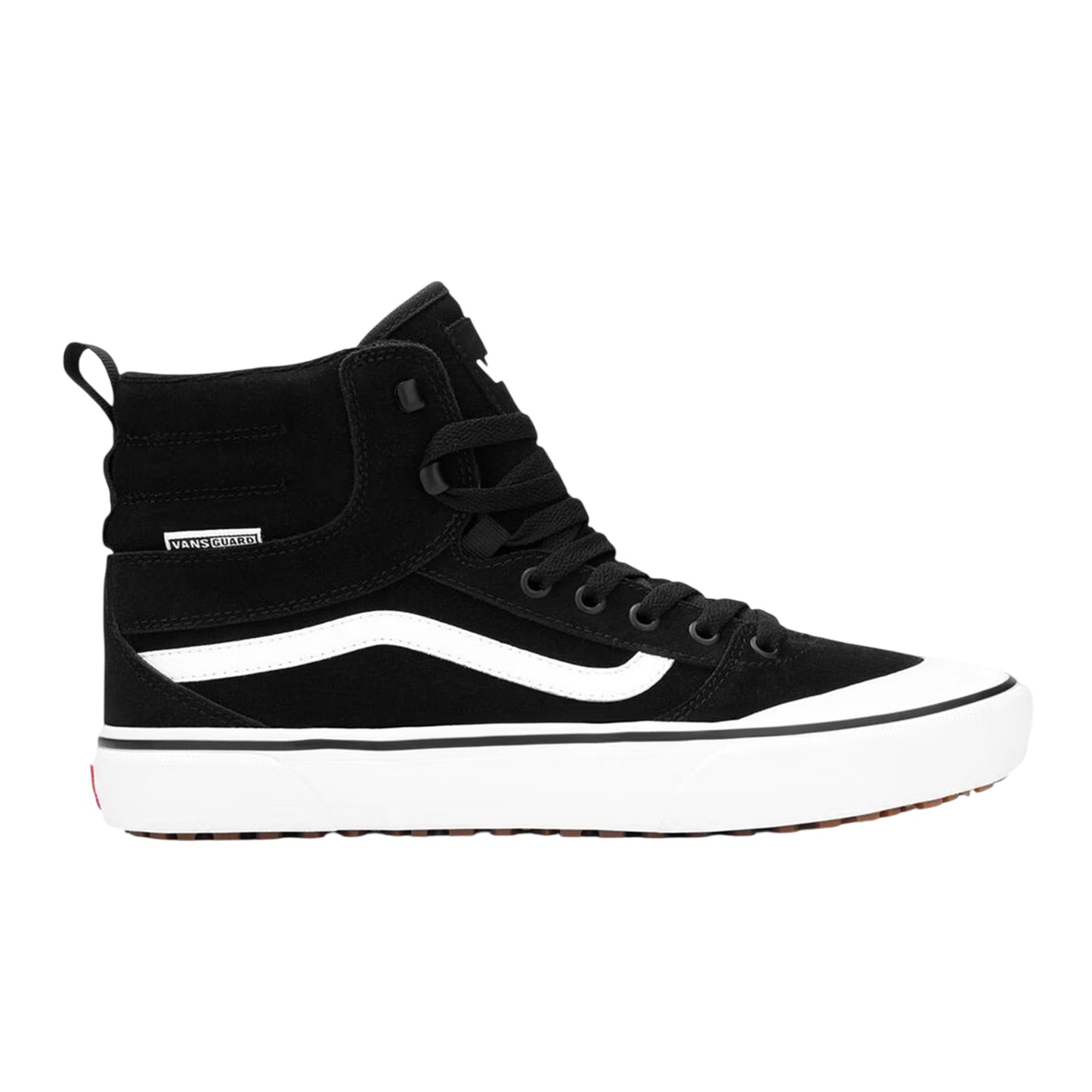 Black-White - Front - Vans Mens Ashwoodi Suede Trainers