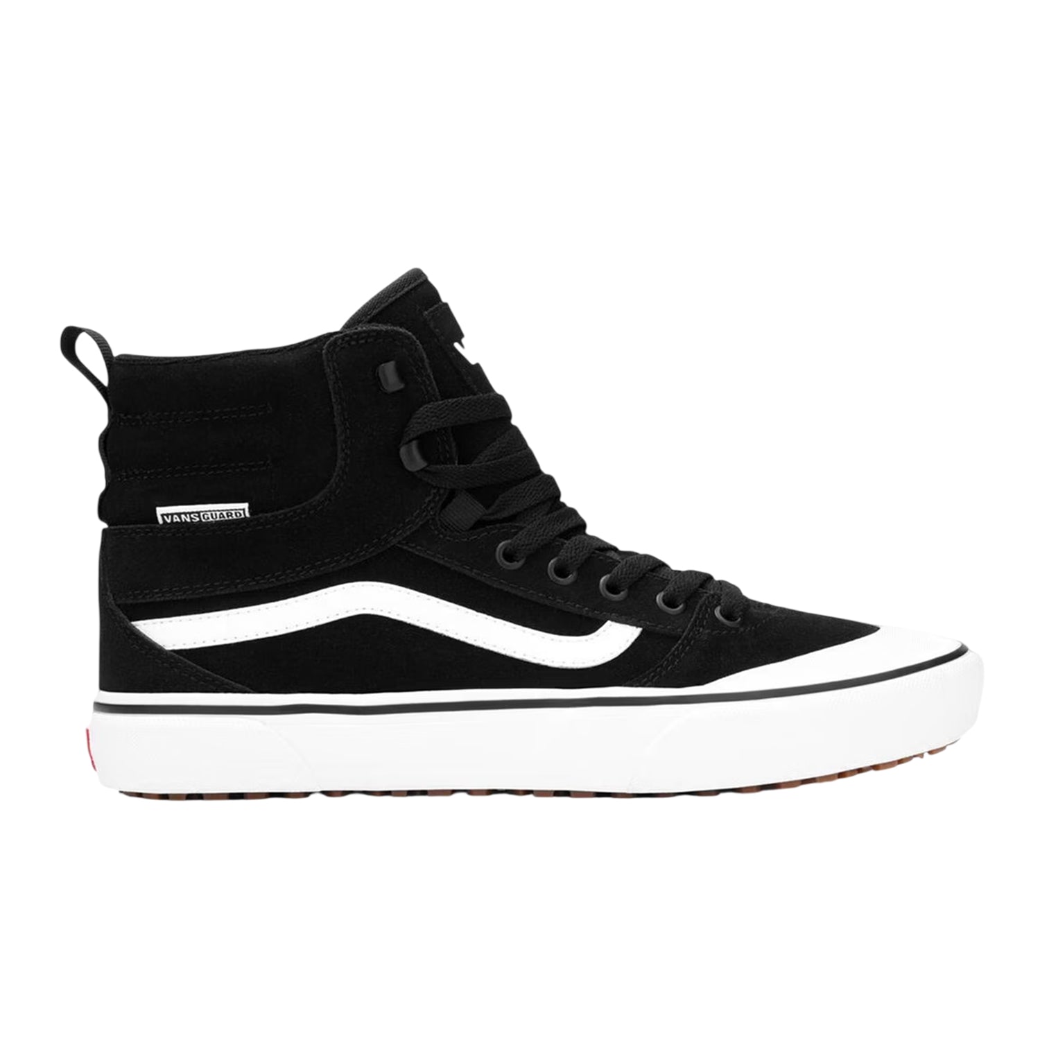 Black-White - Front - Vans Mens Ashwoodi Suede Trainers