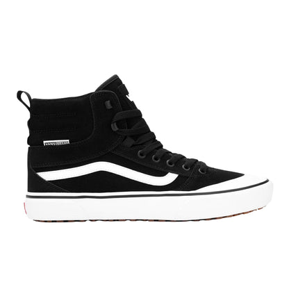 Black-White - Front - Vans Mens Ashwoodi Suede Trainers