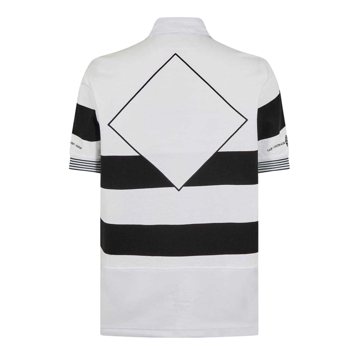Black-White - Back - Macron Mens Barbarians 24-25 Polo Shirt