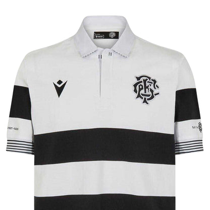 Black-White - Side - Macron Mens Barbarians 24-25 Polo Shirt