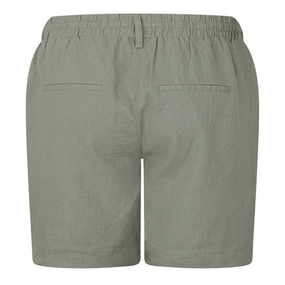 Sea Spray - Back - Mamalicious Womens-Ladies Linen Blend Maternity Shorts