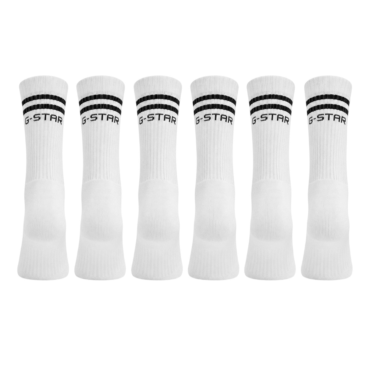 Bright White - Back - G-Star Unisex Adult Crow Crew Socks (Pack of 4)