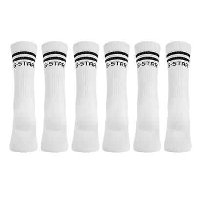 Bright White - Back - G-Star Unisex Adult Crow Crew Socks (Pack of 4)