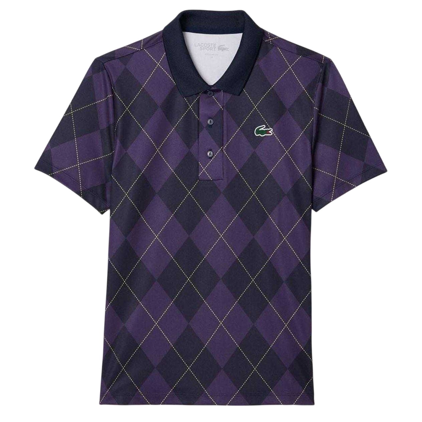 Purple - Front - Lacoste Womens-Ladies Checked Ultra Dry Polo Shirt