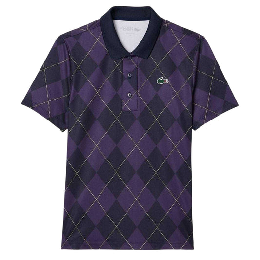 Purple - Front - Lacoste Womens-Ladies Checked Ultra Dry Polo Shirt
