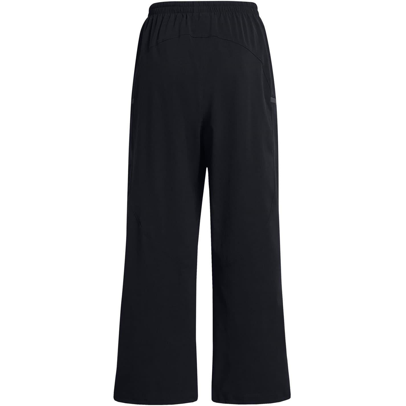 Black - Back - Under Armour Womens-Ladies Woven Relaxed Fit Joggers