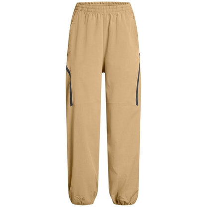Tan - Front - Under Armour Womens-Ladies Woven Relaxed Fit Joggers