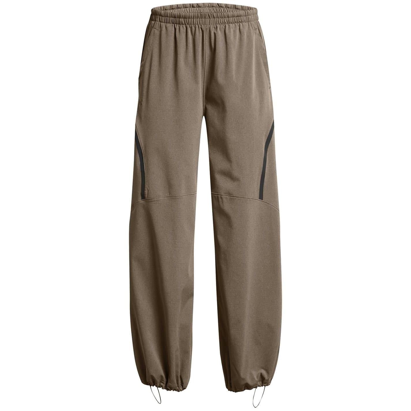 Brown - Front - Under Armour Womens-Ladies Woven Relaxed Fit Joggers