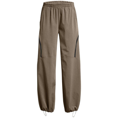 Brown - Front - Under Armour Womens-Ladies Woven Relaxed Fit Joggers