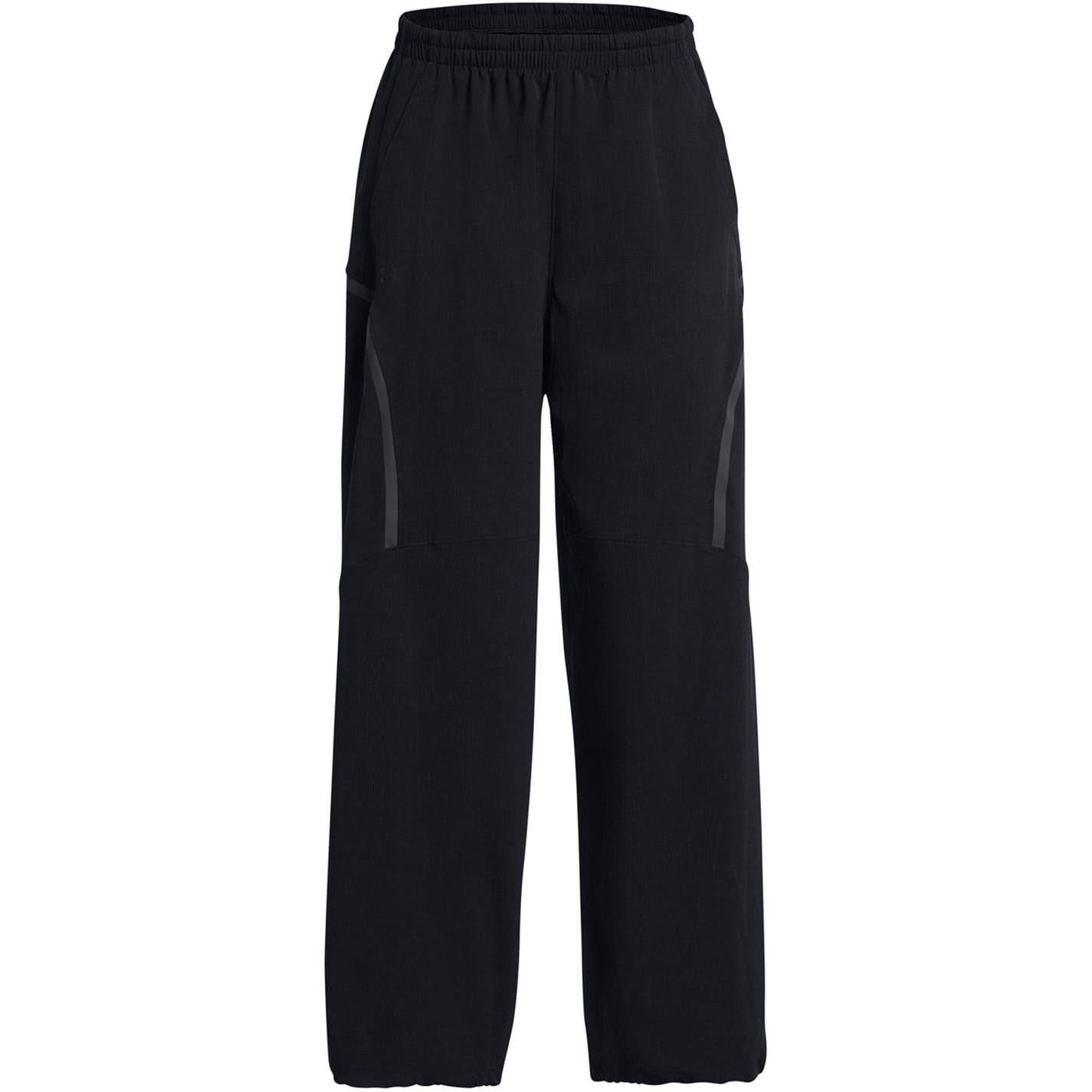 Black - Front - Under Armour Womens-Ladies Woven Relaxed Fit Joggers