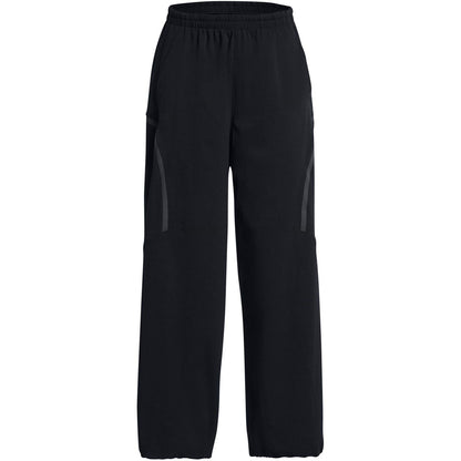 Black - Front - Under Armour Womens-Ladies Woven Relaxed Fit Joggers