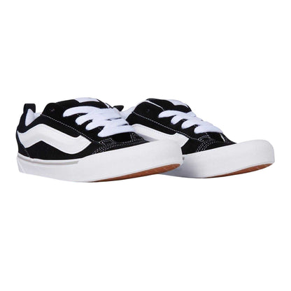 Black-White - Lifestyle - Vans Childrens-Kids Knu Skool Leather Trainers