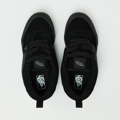 Black - Lifestyle - Vans Childrens-Kids Knu Skool Leather Trainers