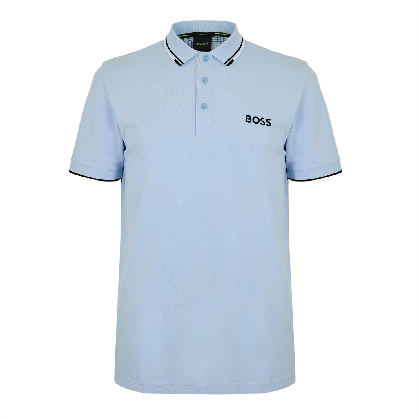 Blue - Front - Boss Mens Paddy Pro Cotton Pique Polo Shirt
