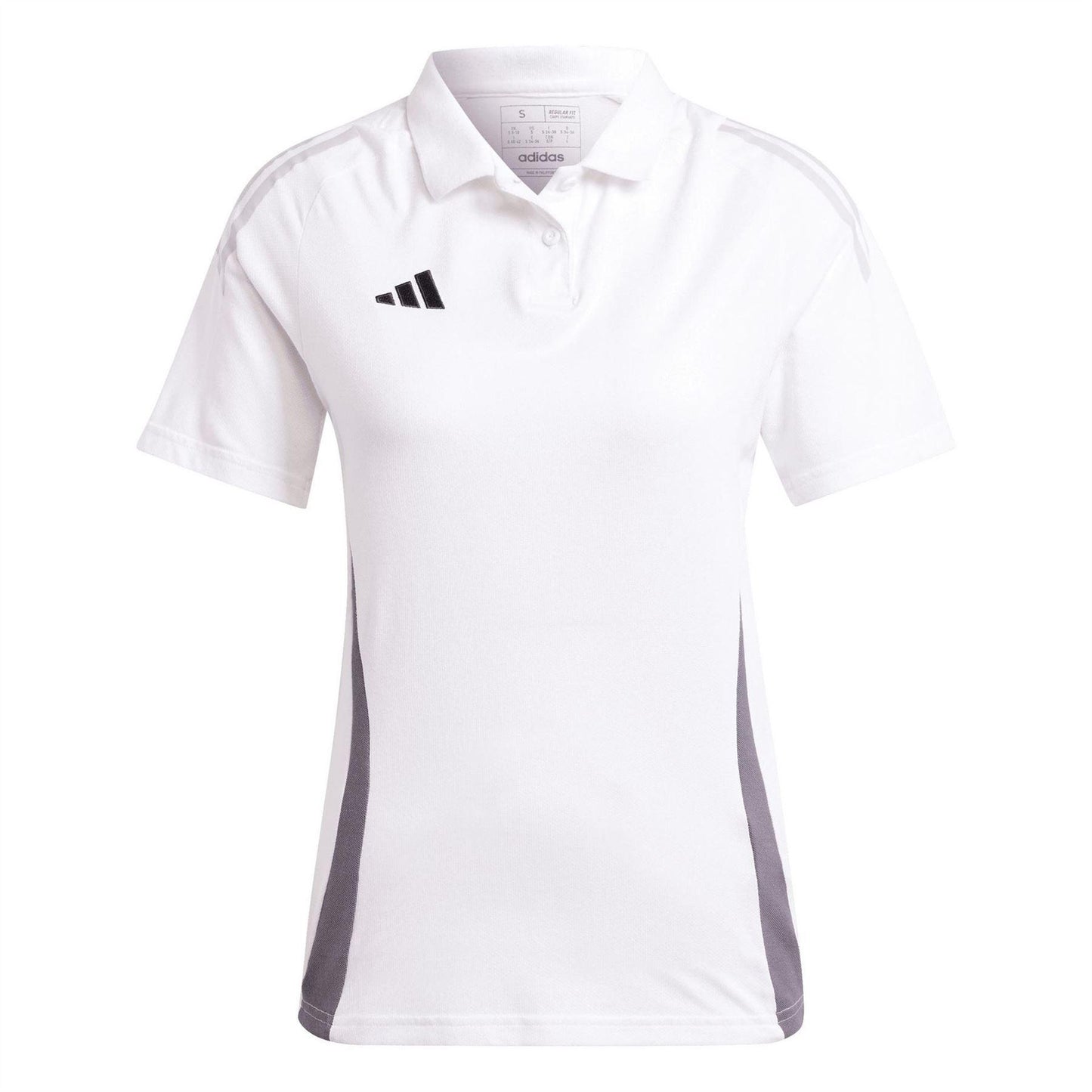 White - Front - Adidas Womens-Ladies Tiro 24 Short-Sleeved Polo Shirt
