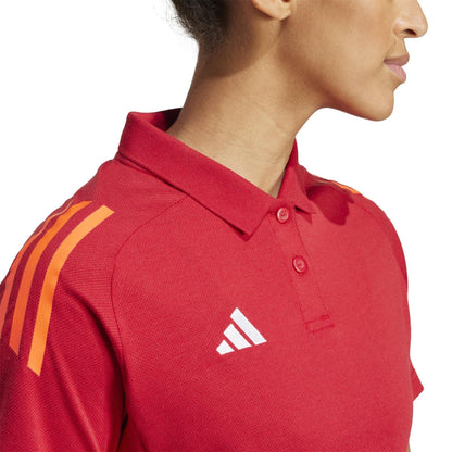Team Power Red - Lifestyle - Adidas Womens-Ladies Tiro 24 Short-Sleeved Polo Shirt