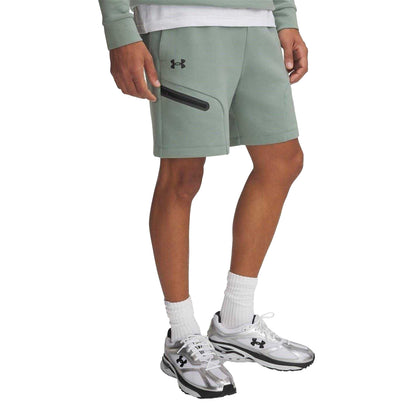 Green-Blue - Front - Under Armour Mens Unstoppable Sweat Shorts