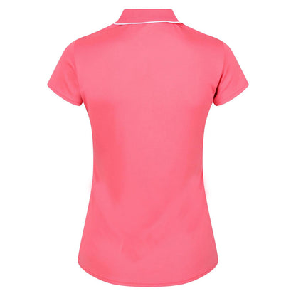 Tropical Pink - Back - Regatta Womens-Ladies Maverick V Regular Short-Sleeved Polo Shirt