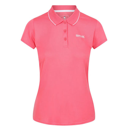 Tropical Pink - Front - Regatta Womens-Ladies Maverick V Regular Short-Sleeved Polo Shirt