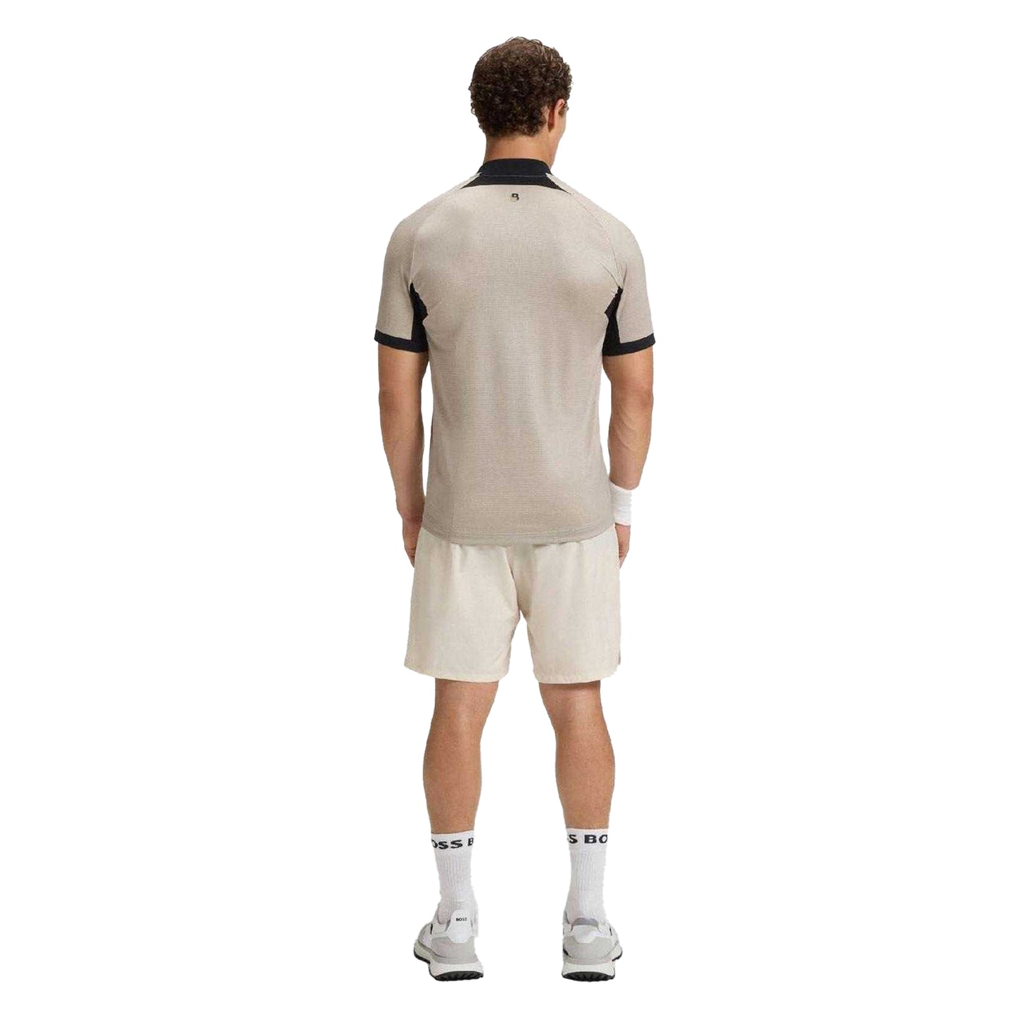 White - Back - Boss Mens PL_TOC Matchball Slim Short-Sleeved Polo Shirt