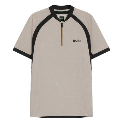 White - Front - Boss Mens PL_TOC Matchball Slim Short-Sleeved Polo Shirt