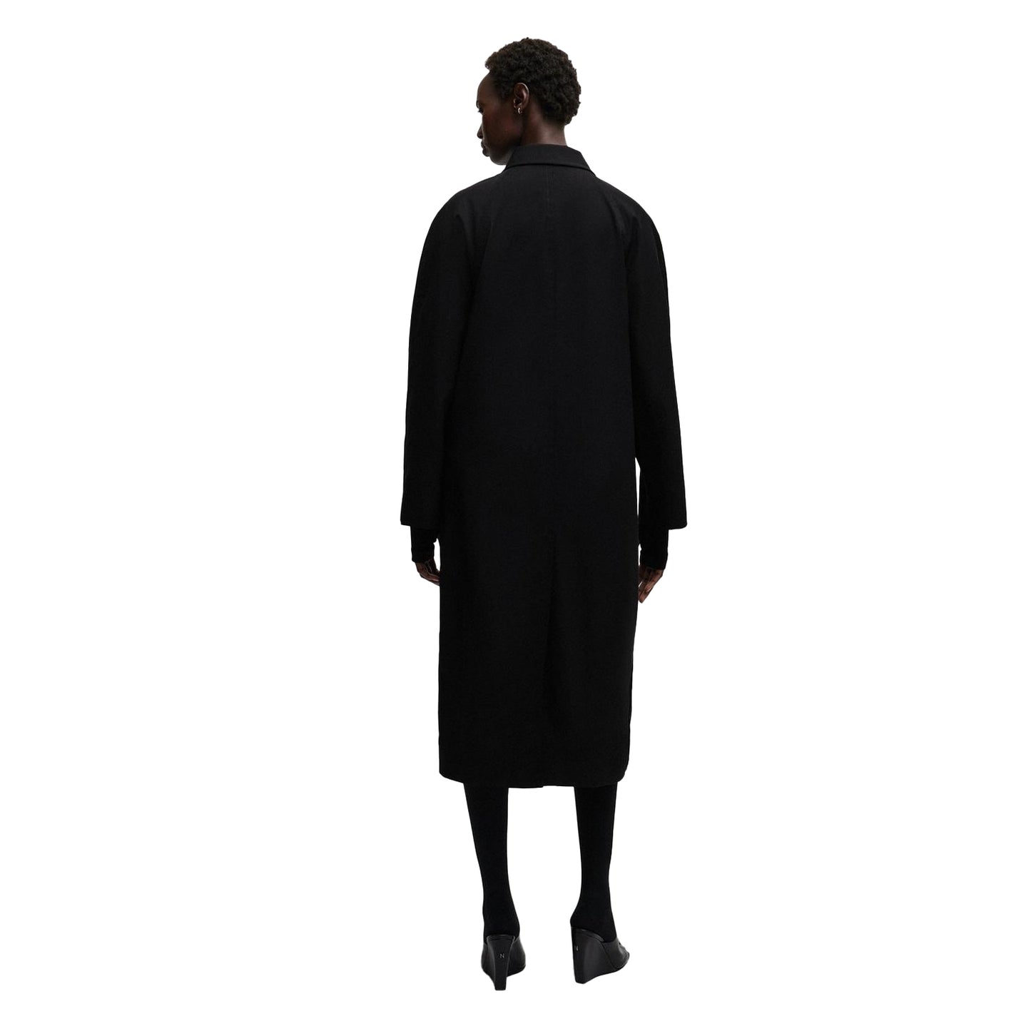 Black - Back - Boss Womens-Ladies Copilot Regular Overcoat