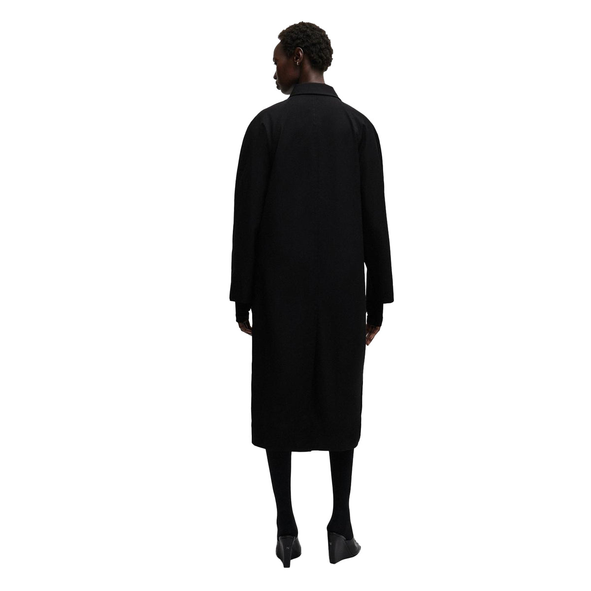 Black - Back - Boss Womens-Ladies Copilot Regular Overcoat