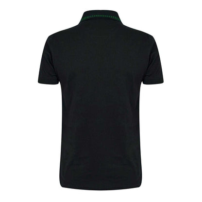 Black - Back - Celtic FC Mens Retro Stripe Polo Shirt