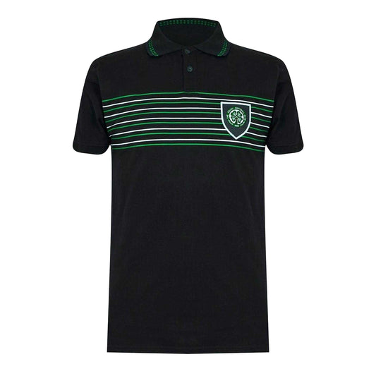 Black - Front - Adidas Mens Celtic FC Retro Stripe Polo Shirt