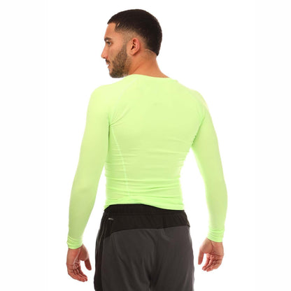 Lime - Back - Puma Mens Liga Long-Sleeved Base Layer Top
