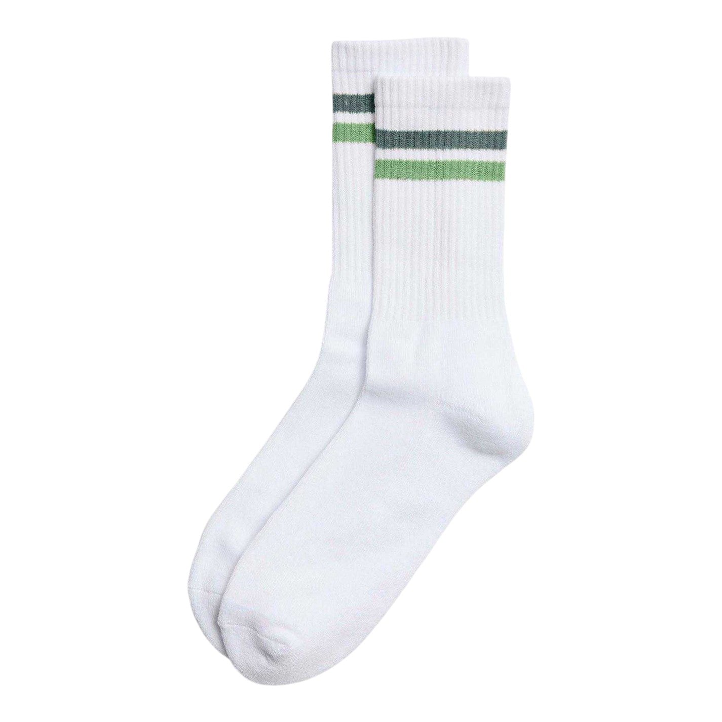 White-Green - Back - Vero Moda Mens Sport Crew Socks