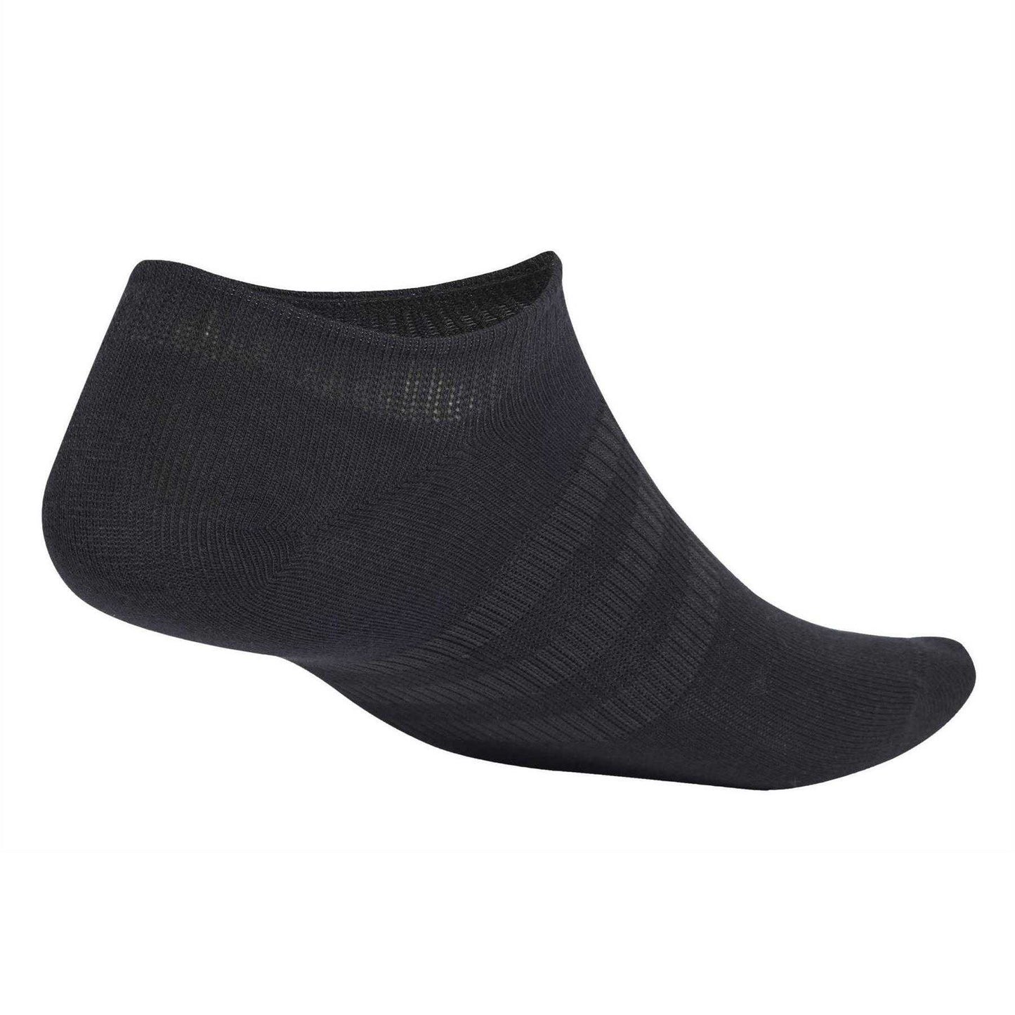 Black-White - Back - Adidas Unisex Adult Logo No-Show Socks (Pack of 3)