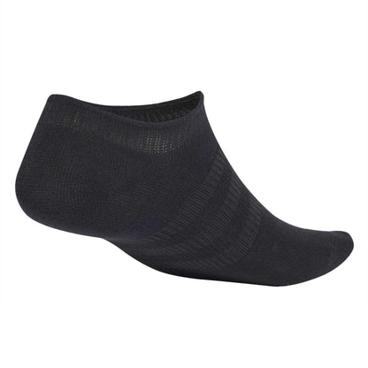 Black-White - Back - Adidas Unisex Adult Logo No-Show Socks (Pack of 3)