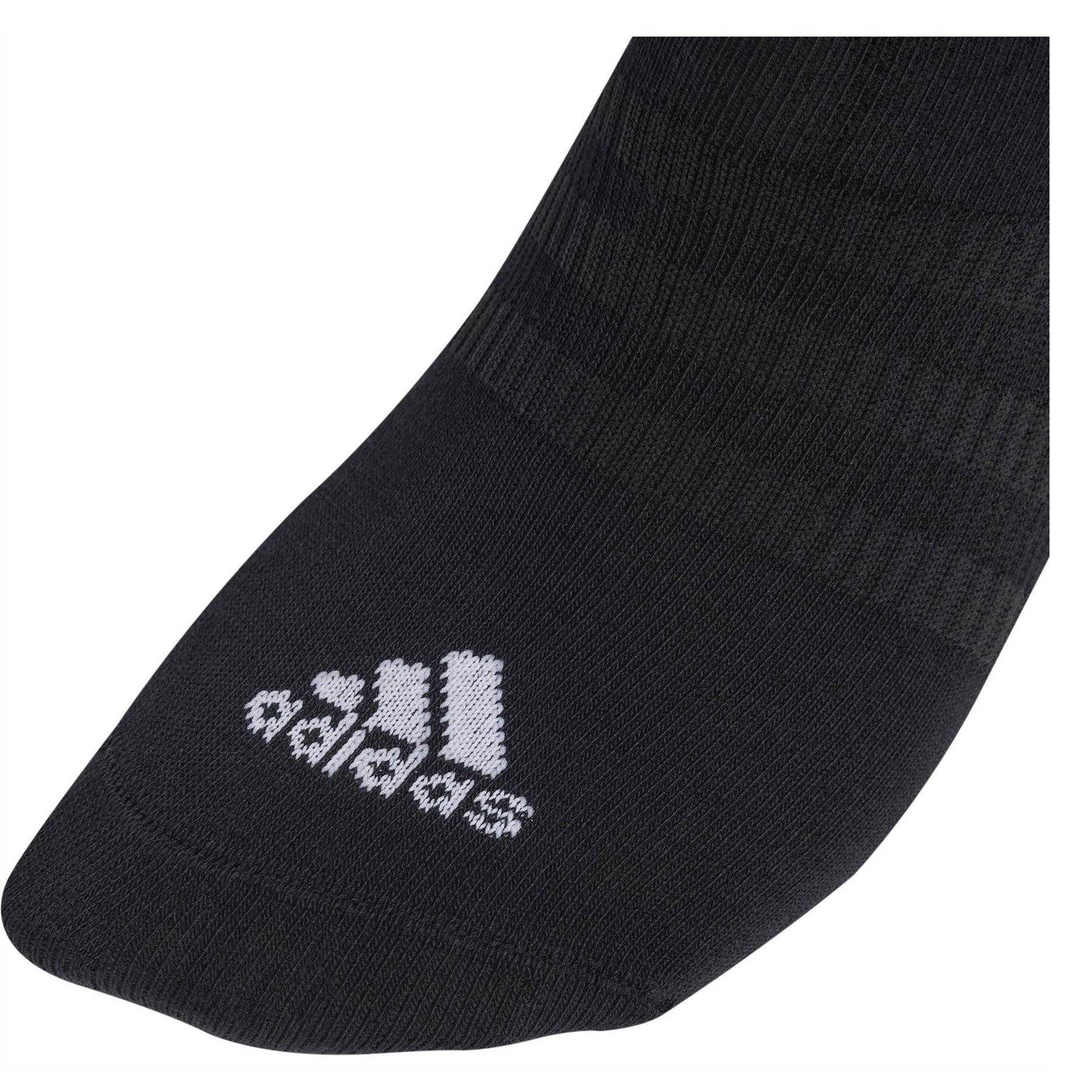 Black-White - Lifestyle - Adidas Unisex Adult Logo No-Show Socks (Pack of 3)