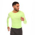 Lime - Front - Puma Mens Liga Long-Sleeved Base Layer Top
