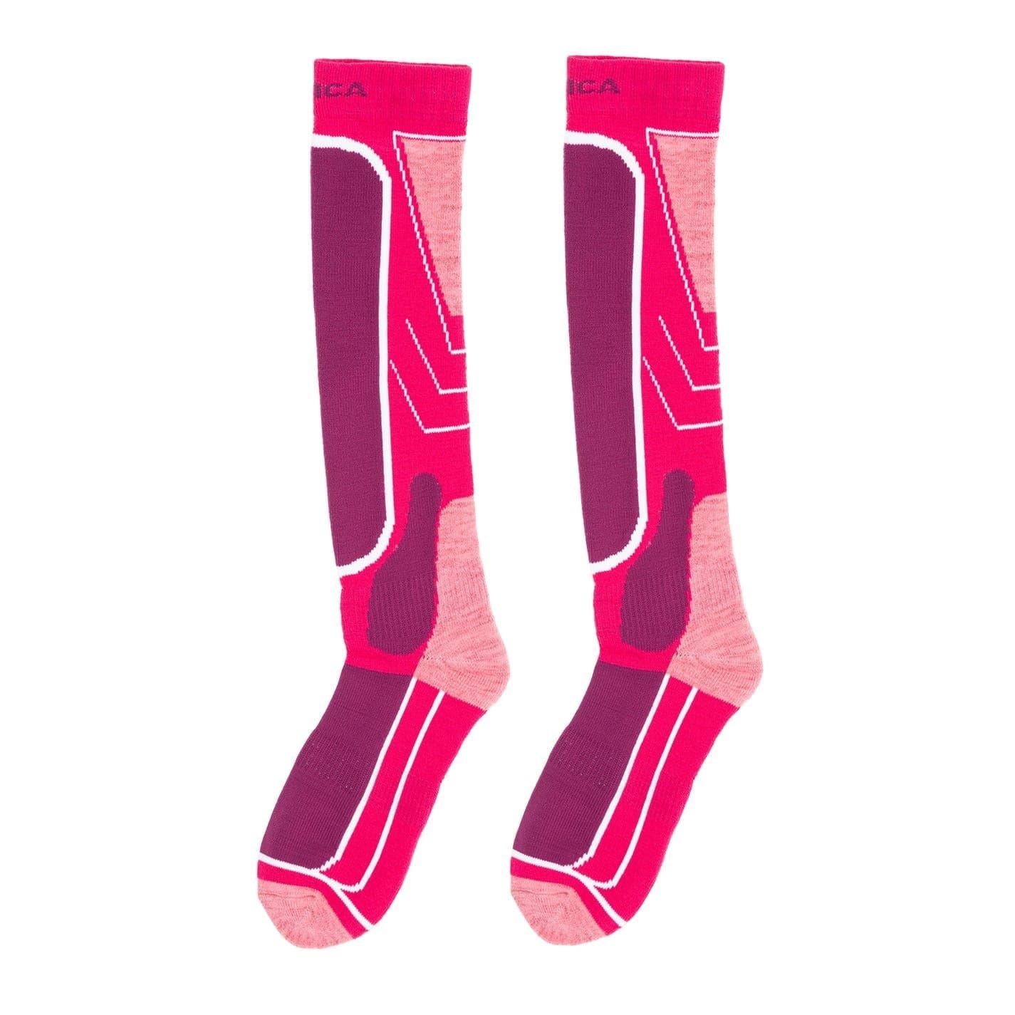 Dark Lilac - Front - Nevica Womens-Ladies Meribel Ski Socks (Pack of 2)