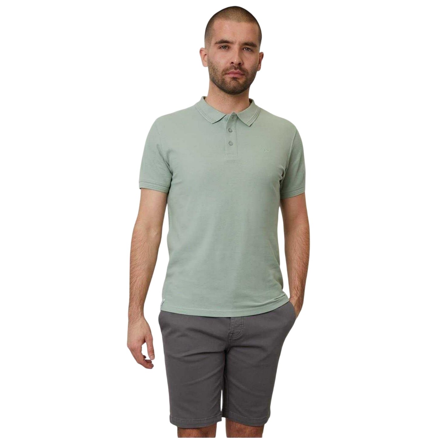 Sage - Front - Threadbare Mens Malbork Short-Sleeved Polo Shirt