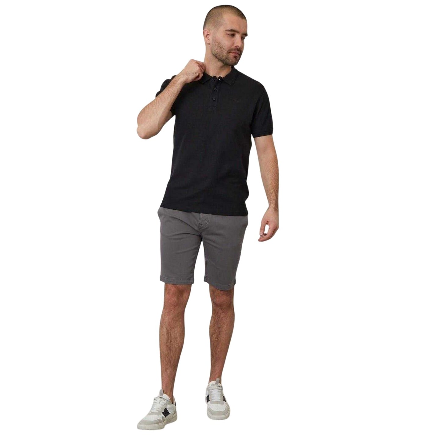 Black - Lifestyle - Threadbare Mens Malbork Short-Sleeved Polo Shirt
