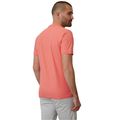 Coral - Back - Threadbare Mens Malbork Short-Sleeved Polo Shirt