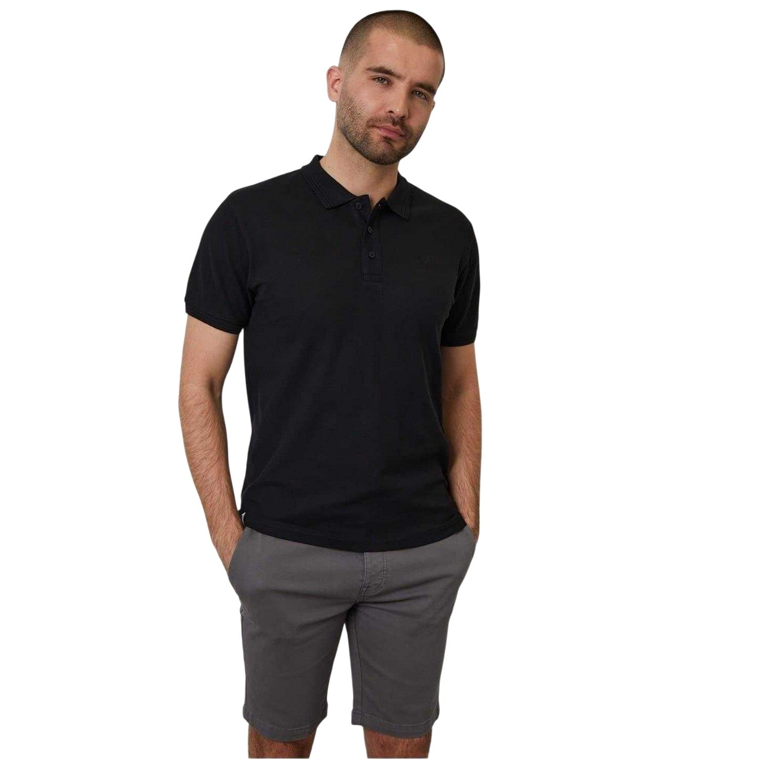 Black - Front - Threadbare Mens Malbork Short-Sleeved Polo Shirt