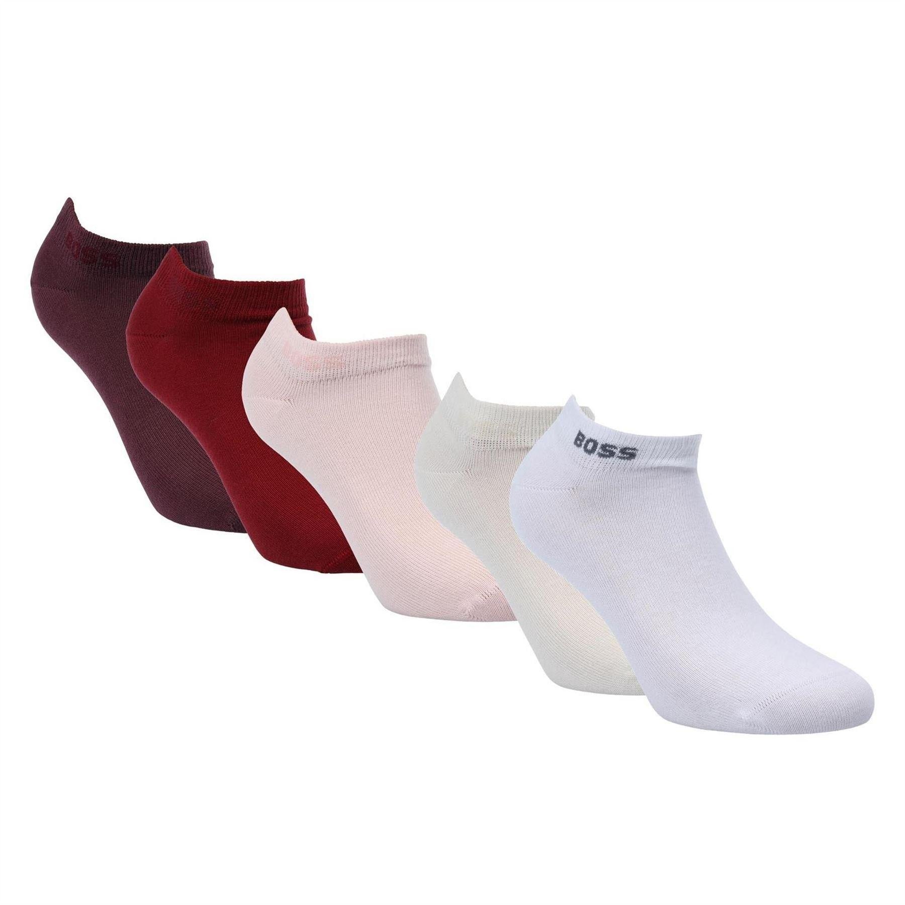 Multicoloured - Front - Boss Womens-Ladies Ankle Socks (Pack of 5)